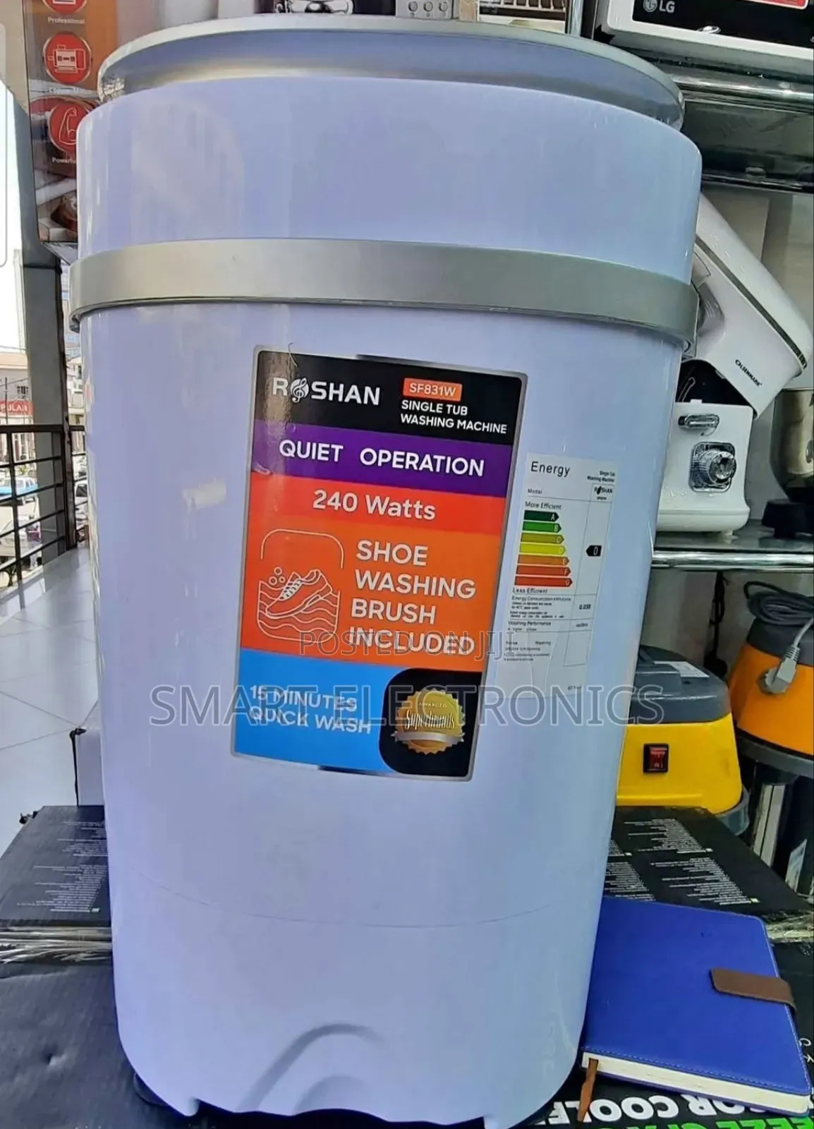 Roshan Sf831w Single Tub Washing Machine. Type: Single-Tub, Compact,