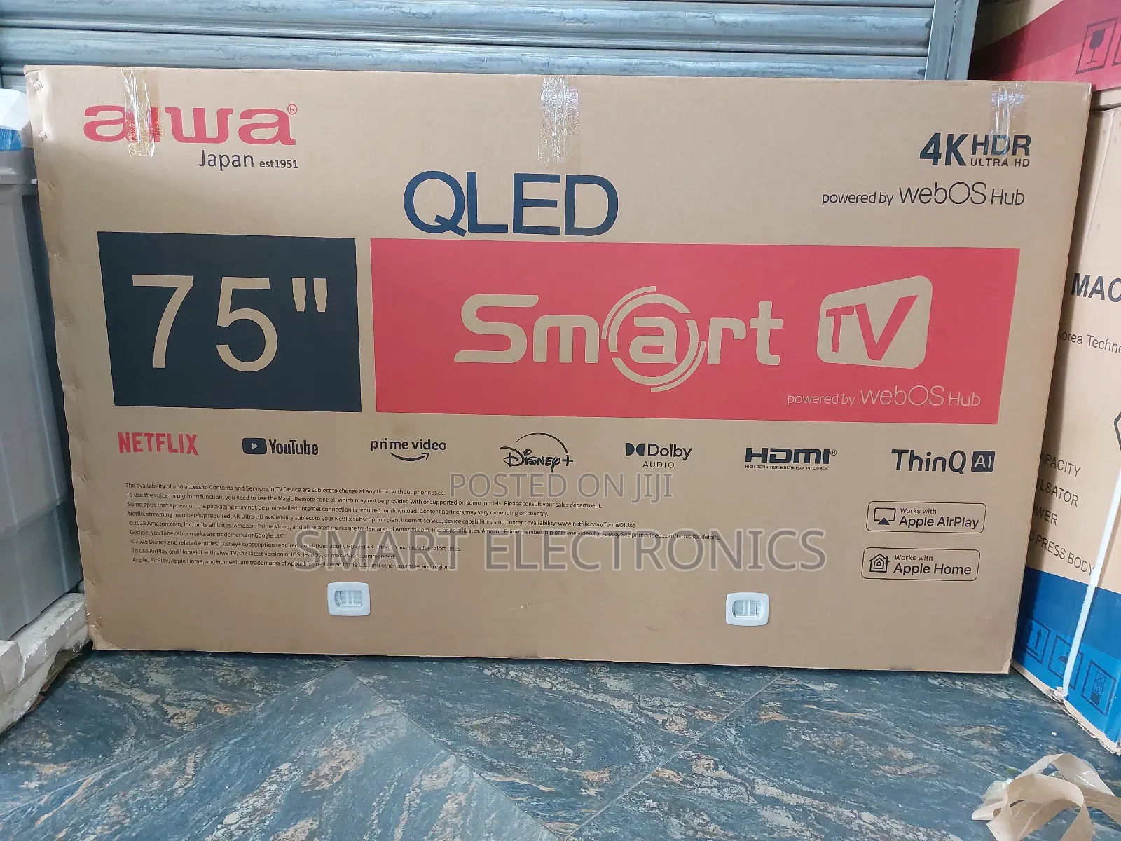 Aiwa 75-Inch Qled Smart Tv Running on Webos Hub, Offering