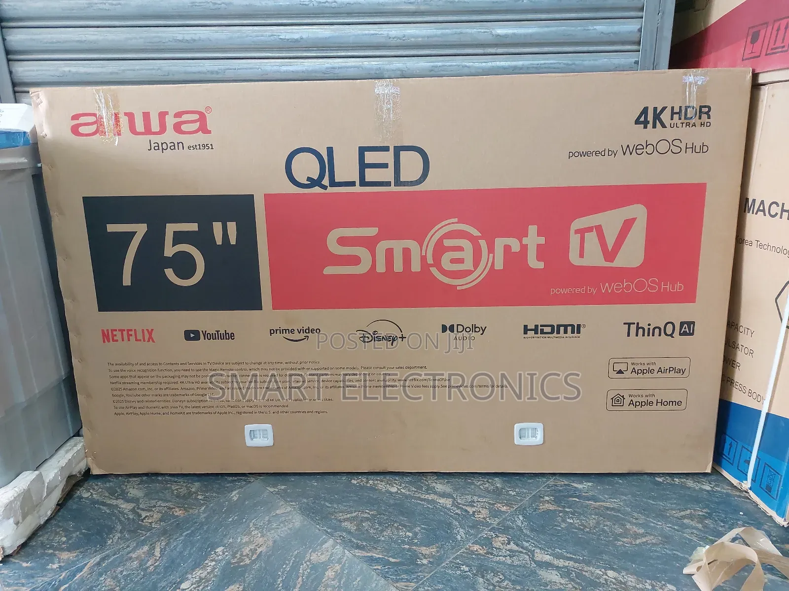 Aiwa 75-Inch Qled Smart Tv Running on Webos Hub, Offering