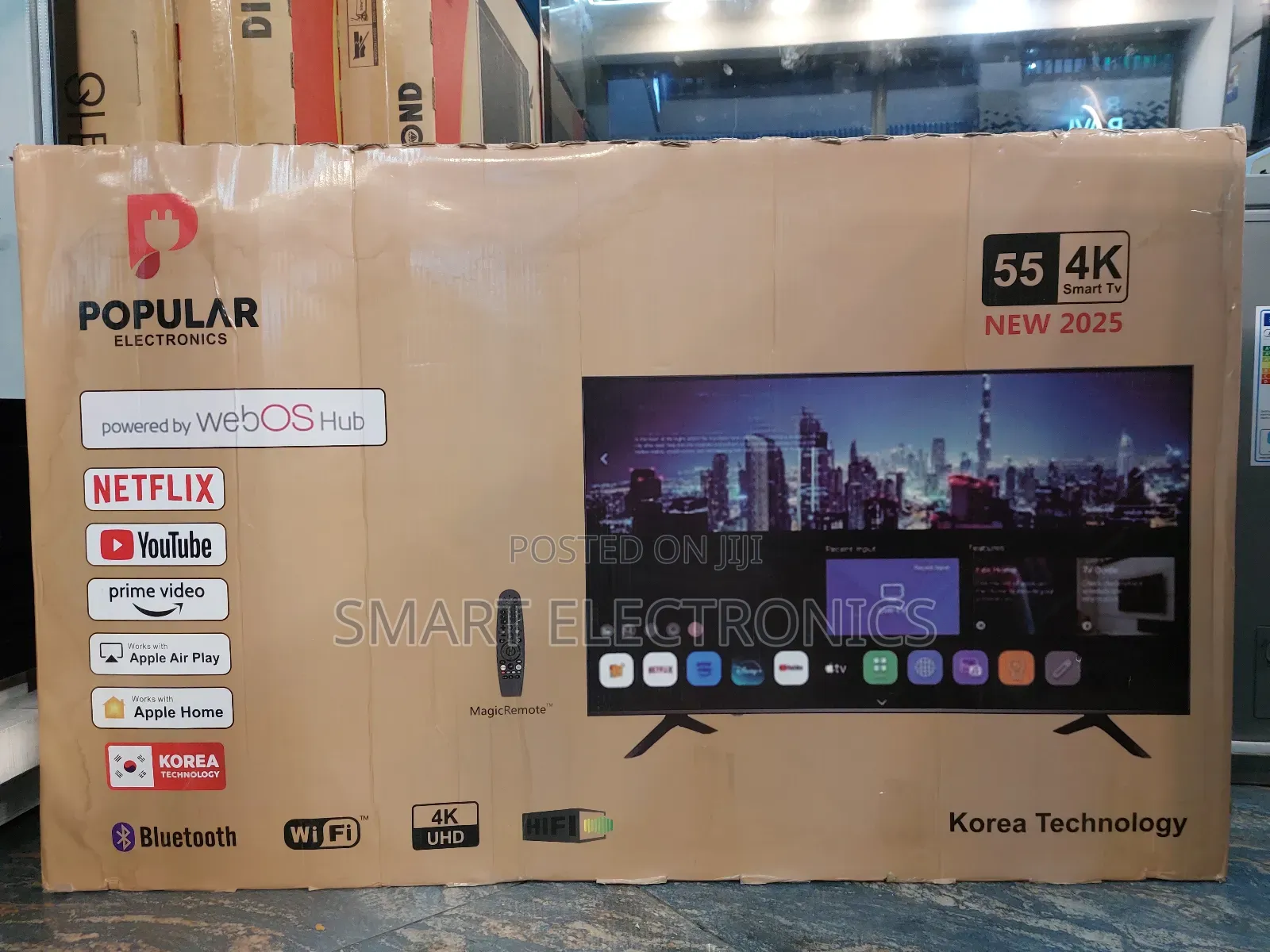 Popular 55" Smart Tv. Brand and Model: Popular Electronics 55"