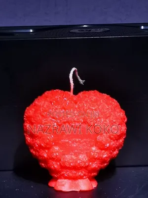 Candle Heart Shape With Roses
