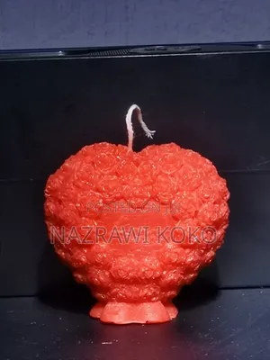 Candle Heart Shape With Roses