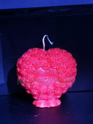Candle Heart Shape With Roses