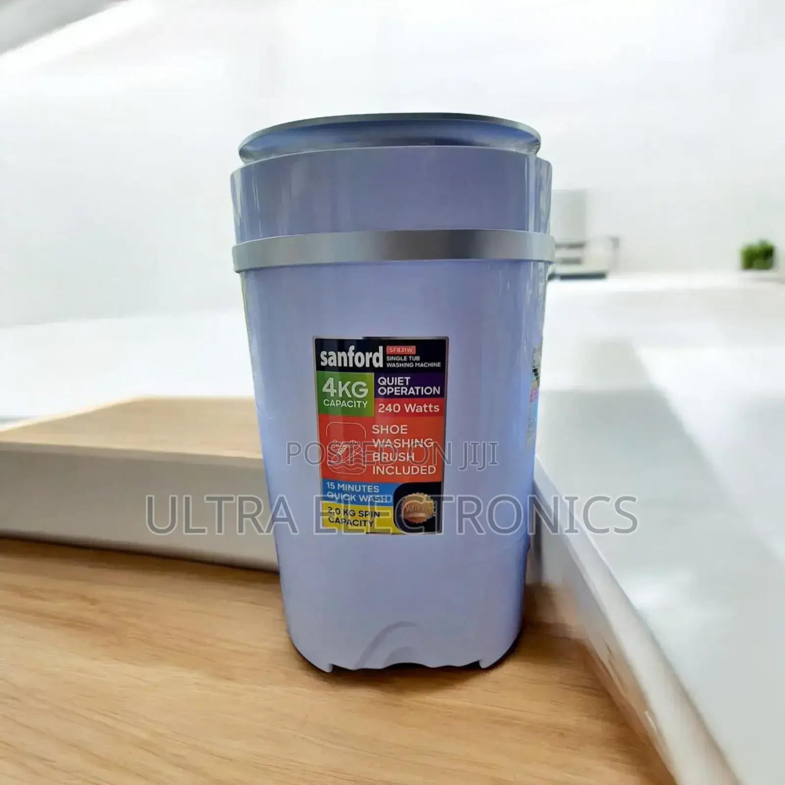 Sanford 4kg Mini Washing Machine. It Has a 4kg Wash Capacity and 2kg