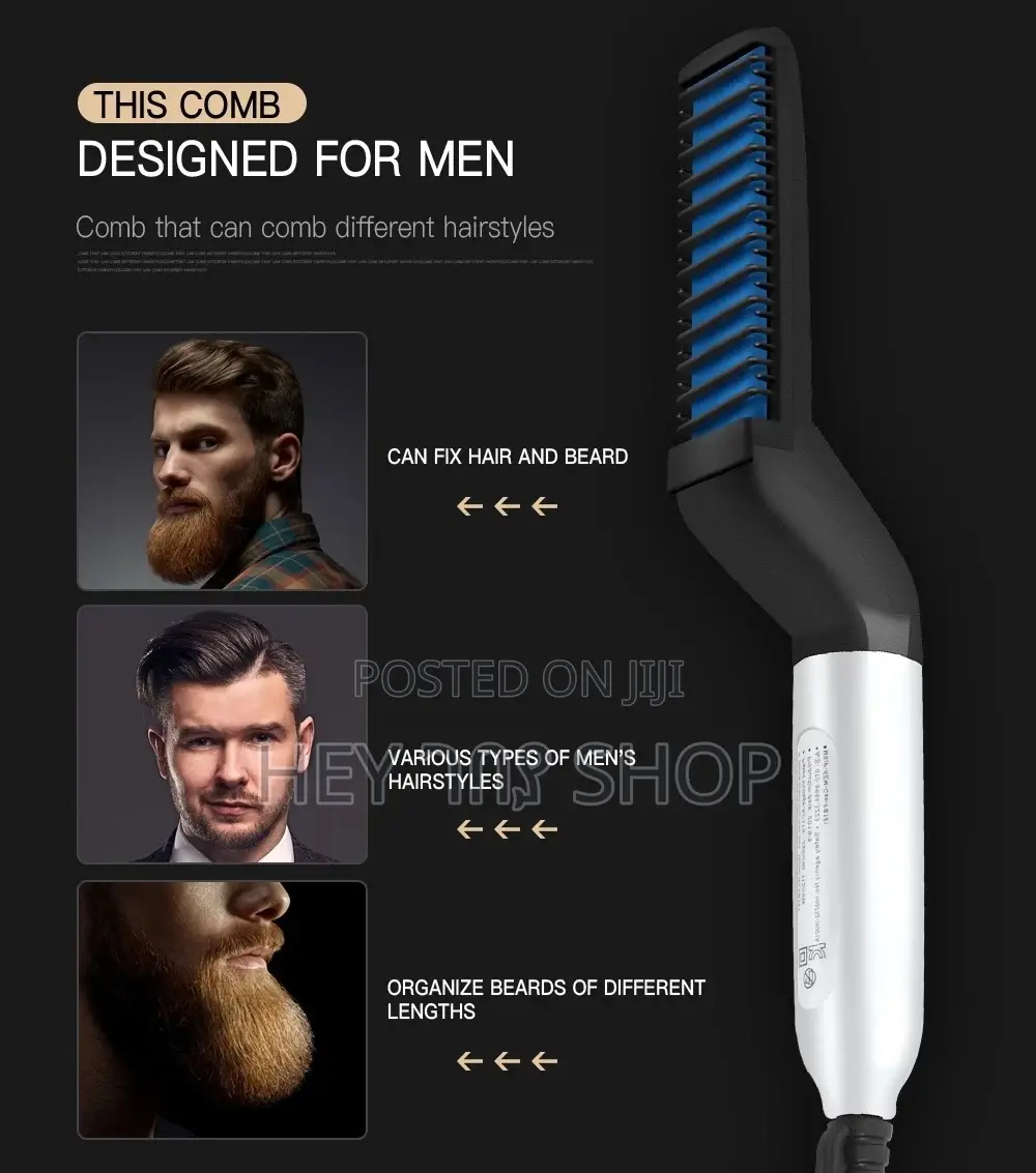 የፂም እና ፀጉር መተኮሻ /Hair Styler Beard Straightener For Men