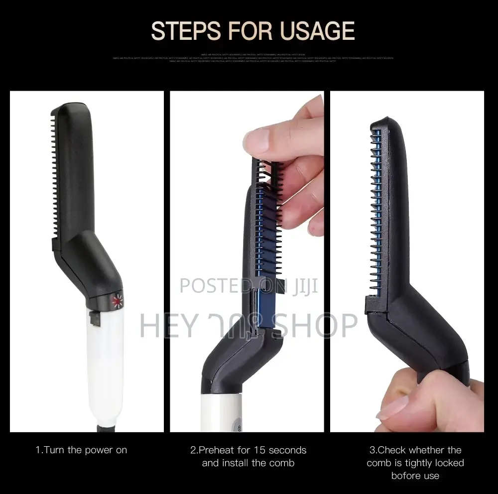የፂም እና ፀጉር መተኮሻ /Hair Styler Beard Straightener For Men