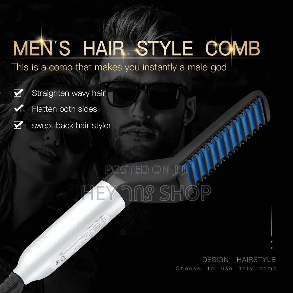 የፂም እና ፀጉር መተኮሻ /Hair Styler Beard Straightener For Men