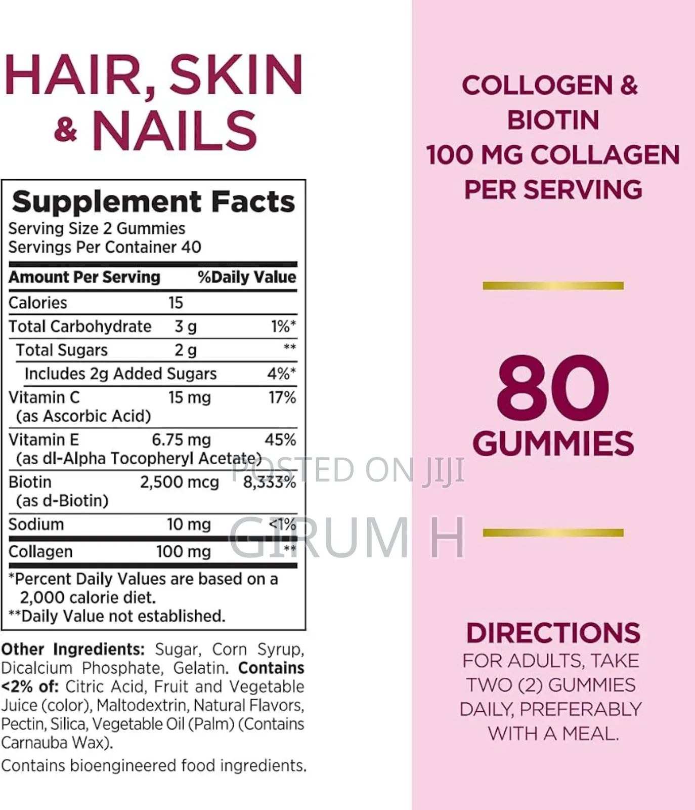 Nature's Bounty Optimal Solutions Hair, Skin Nails Gummies