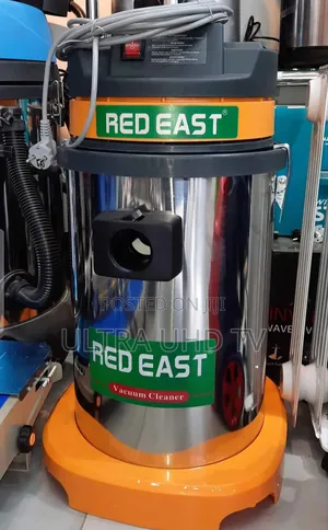 Red East Industrial-Style Wet and Dry Vacuum Cleaner. Features .