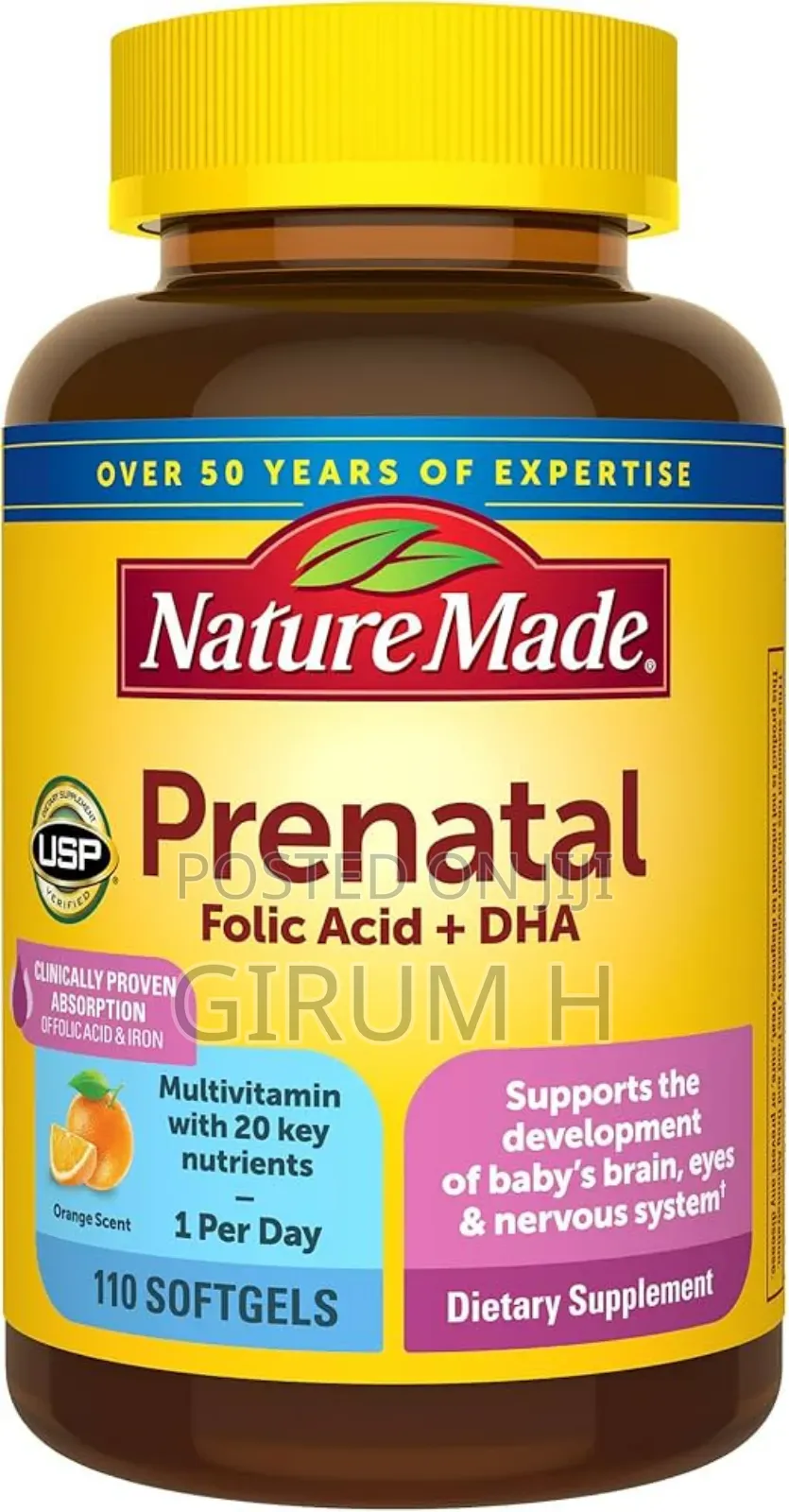 Nature Made Prenatal Folic Acid + Dha Supplement for Pregnant to Be