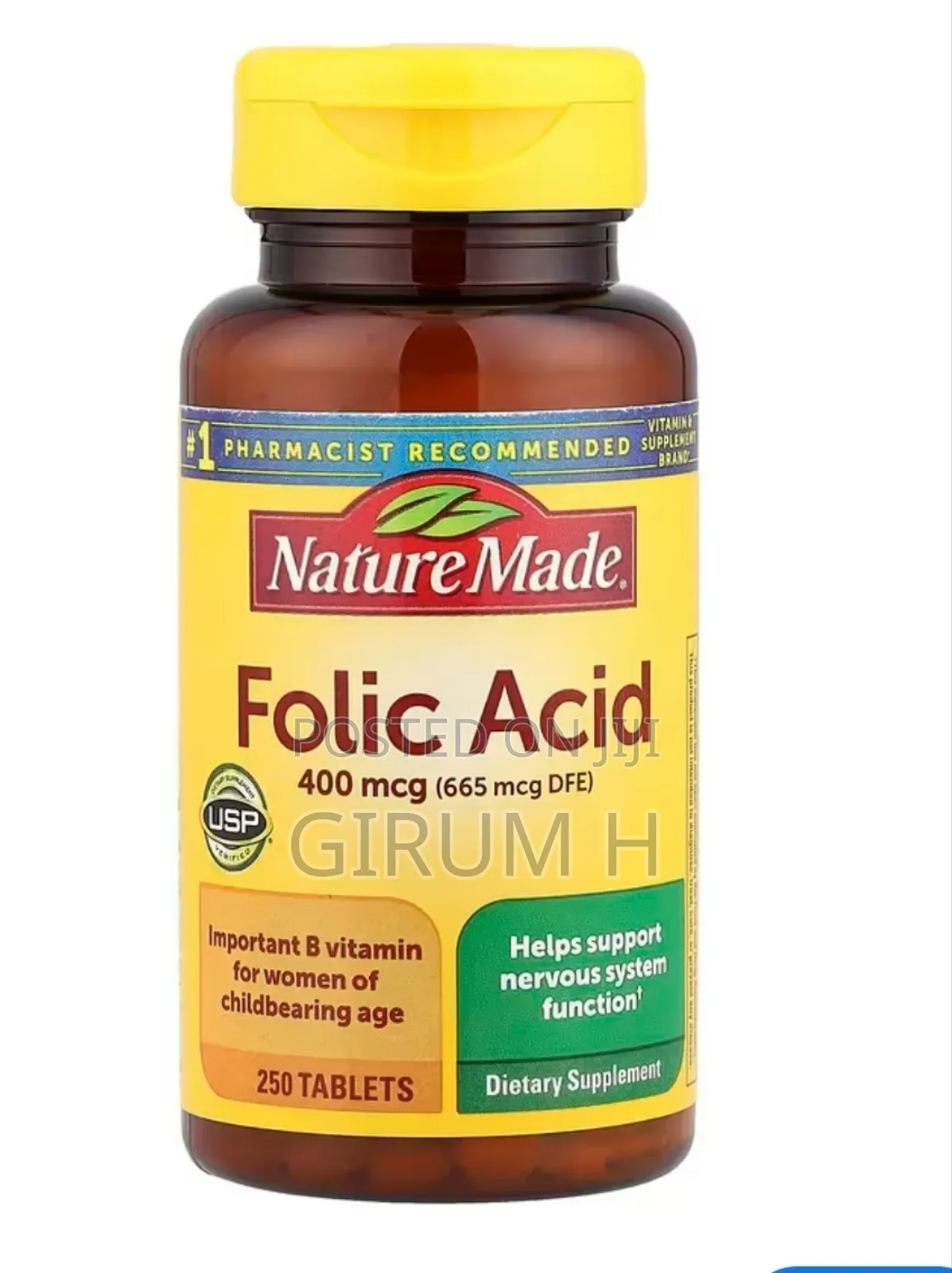 Nature Made Folic Acid 400 MCG Tablets.