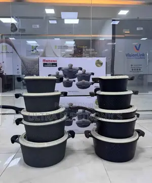 Momcoc 5-Piece Granite Non-Stick Cookware Set.