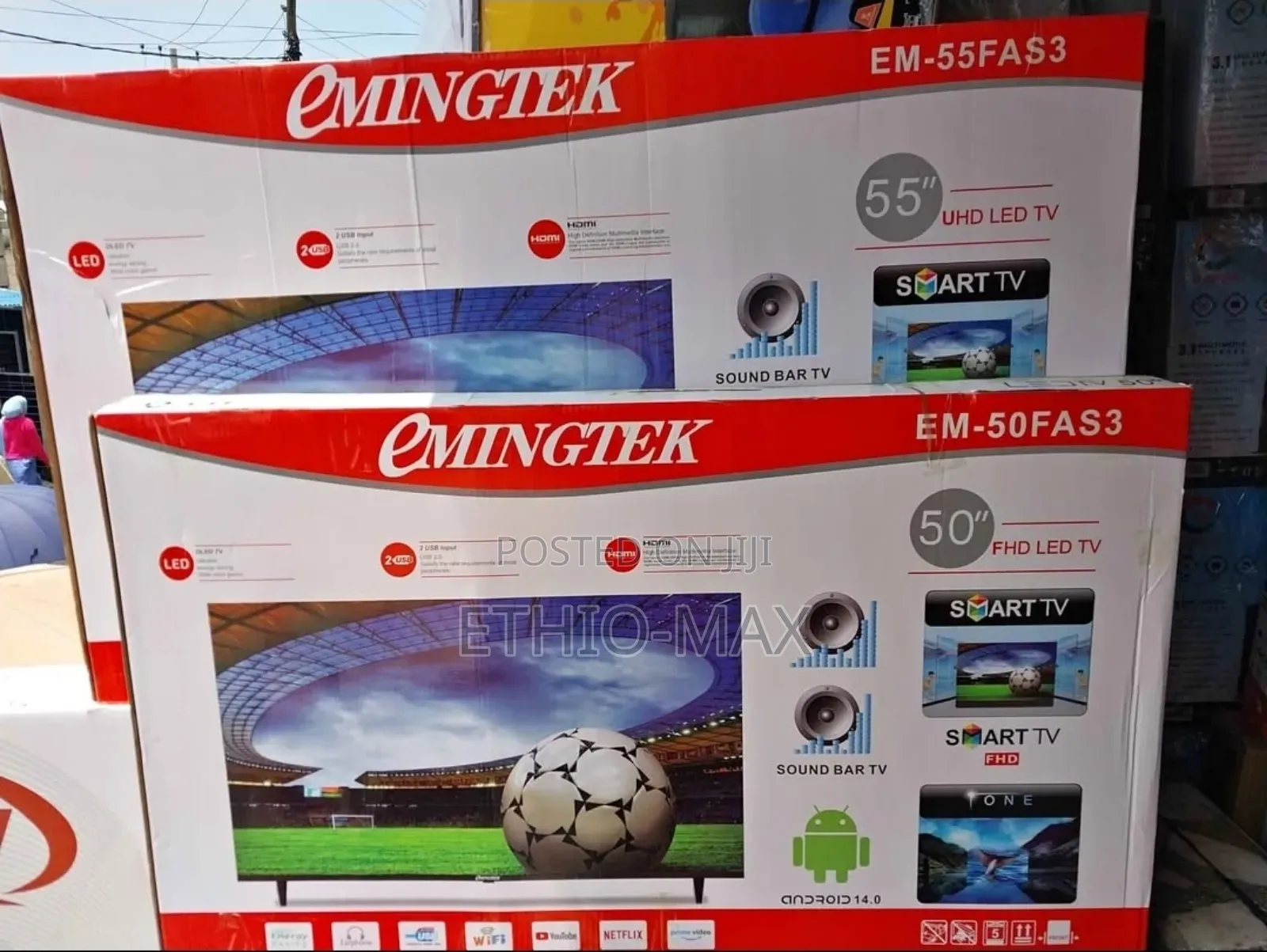 Emingtek Tv 55” Frameless – Korea Technology | Big Screen | Premium