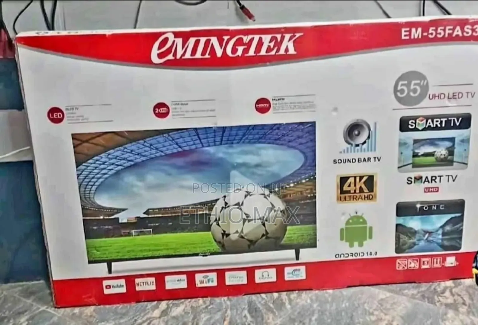 Emingtek Tv 55” Frameless – Korea Technology | Big Screen | Premium