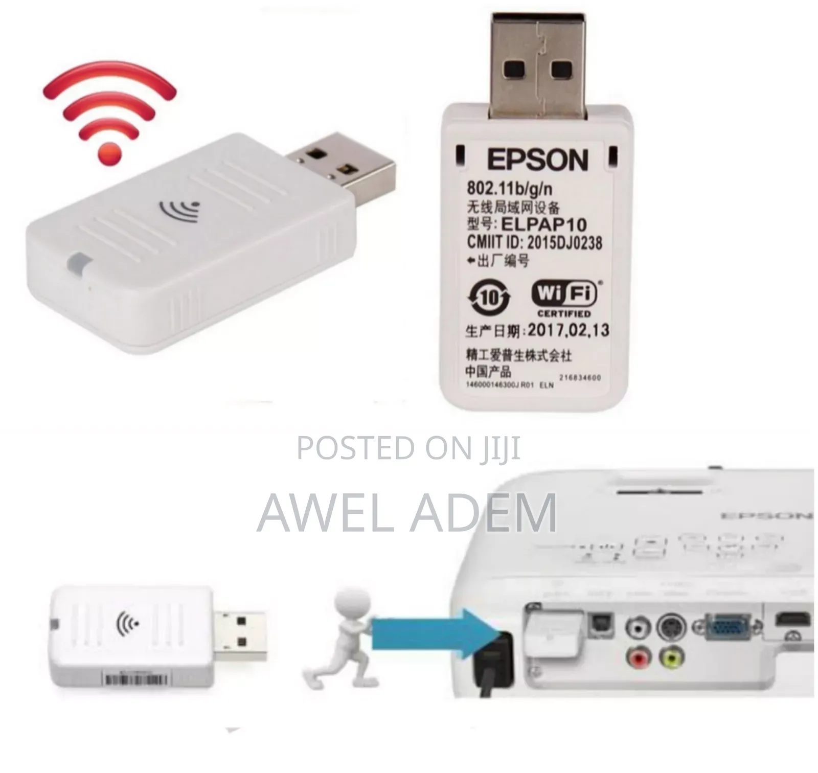 Epson Usb Wifi Wireless Lan Adapter for Epson Projector