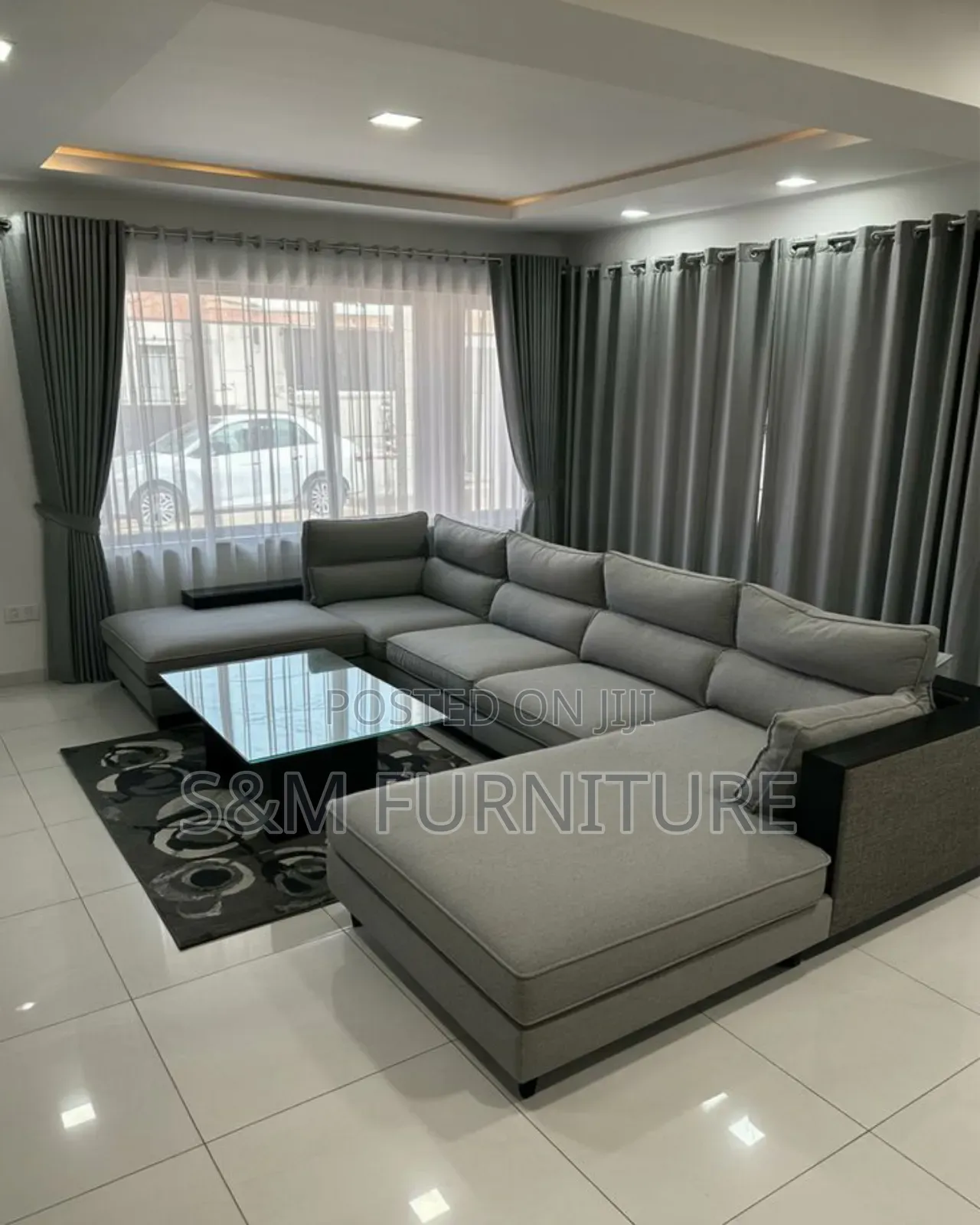 Sleek U Shape Sofa For Smooth Living. ሶፋ