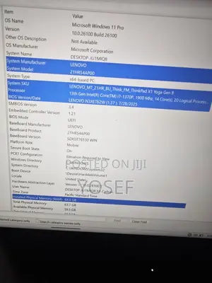 New Laptop Lenovo Thinkpad X1 Yoga 64GB Intel Core i7 SSD 512GB