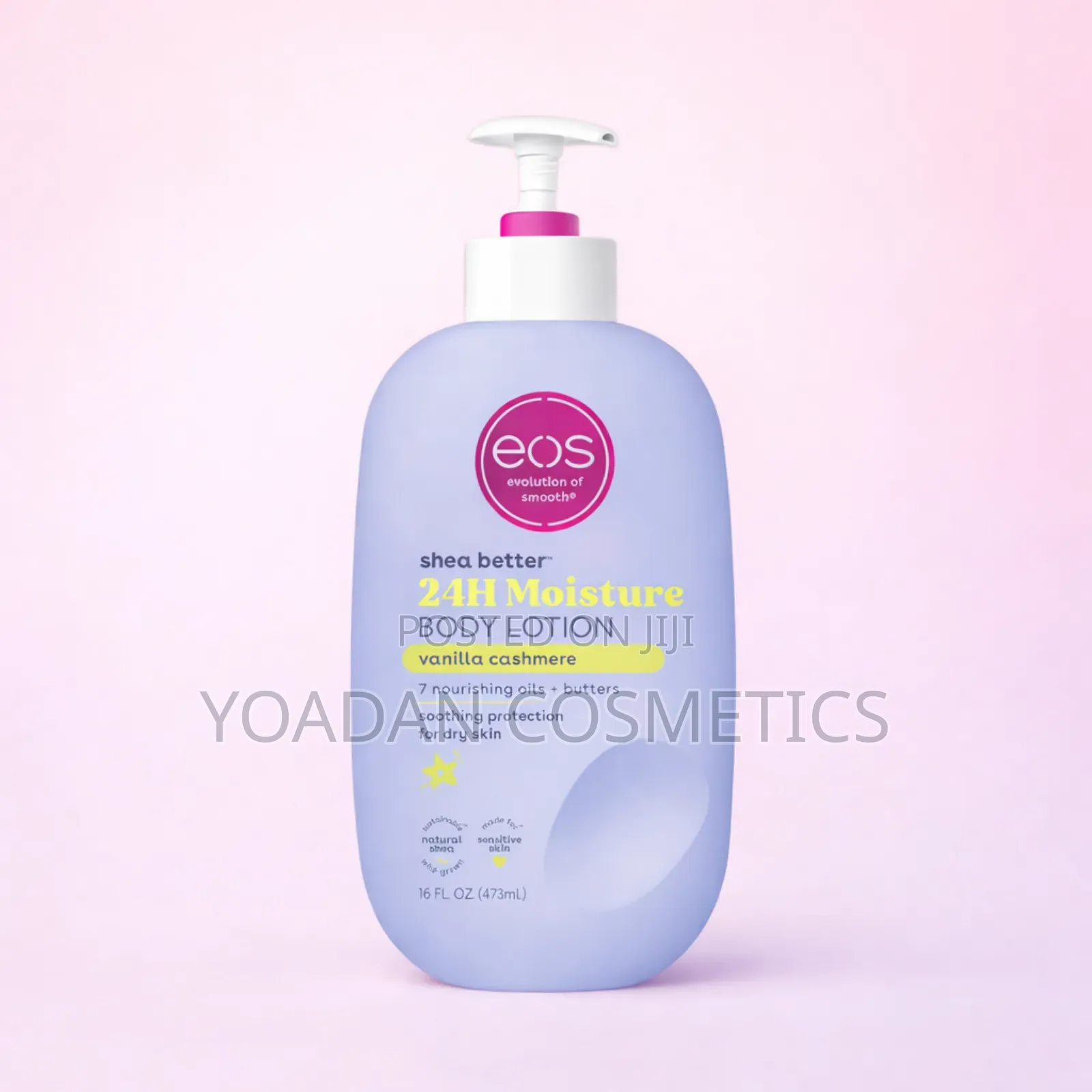 Eos Vanilla Cashmere Lotion በከፍተኛ ጣፋጭ ቫኒላ ካሽሜር ሽታ የተሞላ