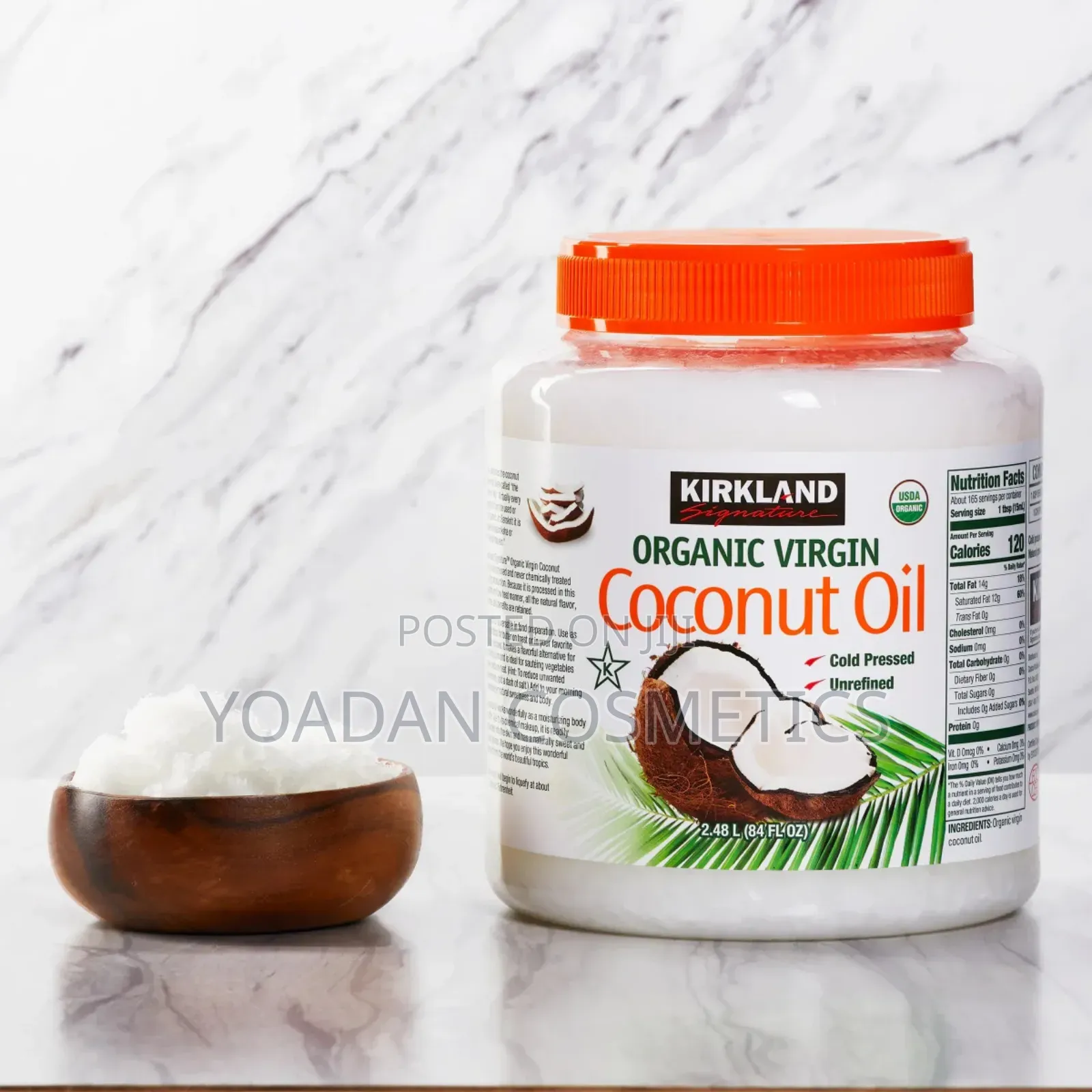 Kirkland Organic Coconut Oil 2.48l – 100% ተፈጥሮአዊ የኮኮናት ዘይት