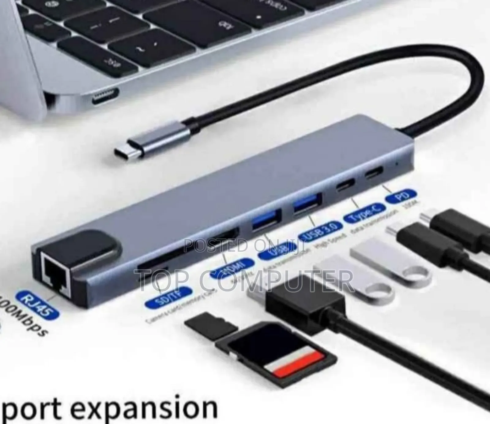Type C to Hdmi.Usb.Type C.Rj45 Mimori