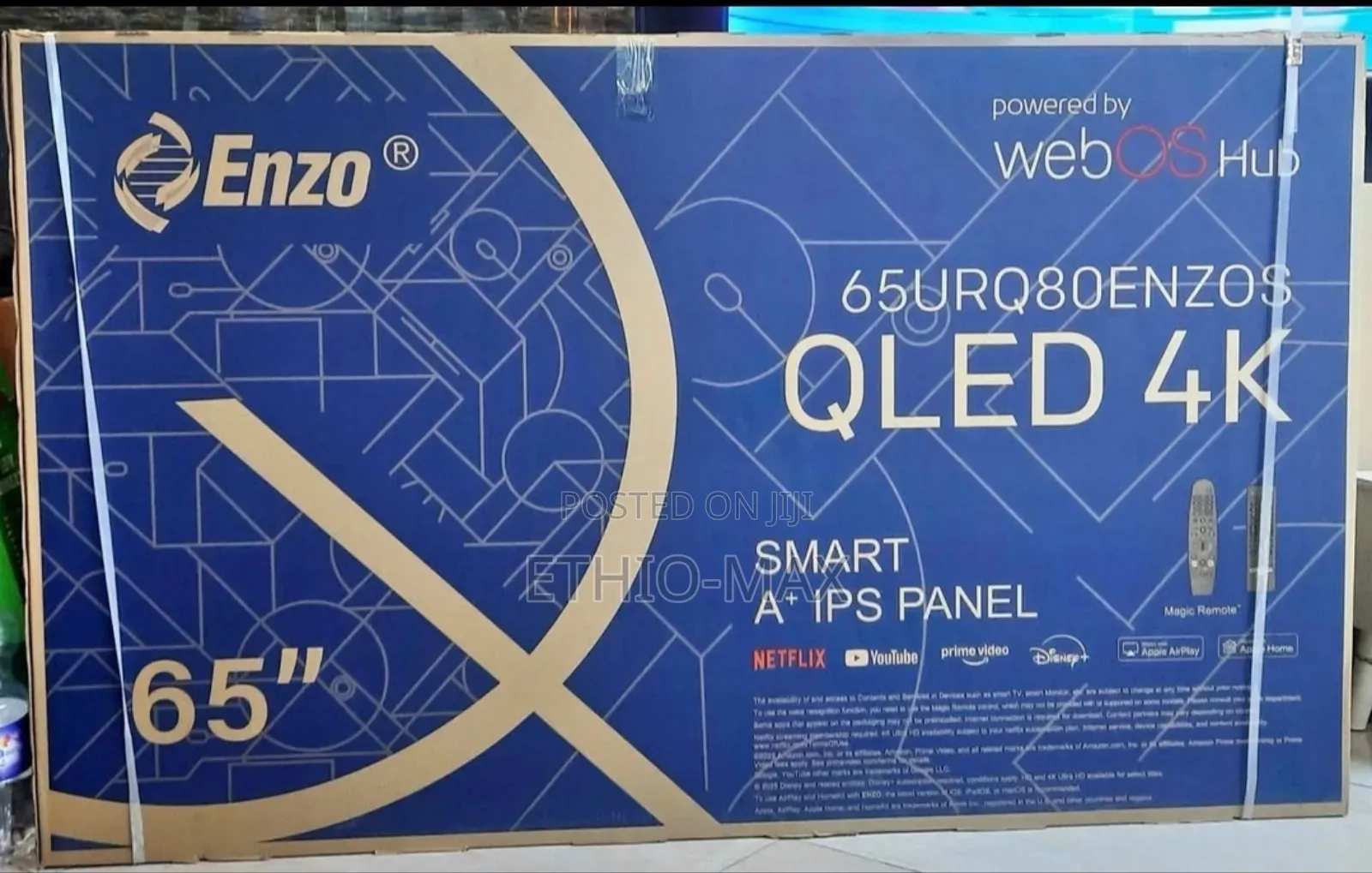 Enzo Tv 65” Smart Webos Hub – Frameless | Original | Premium