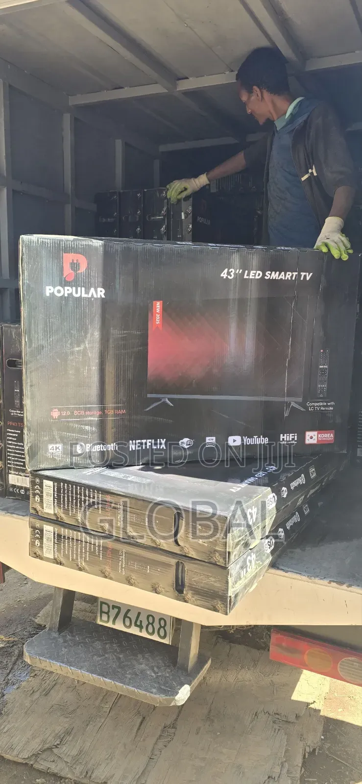 Popular 43'' Inch Double Glass Tv