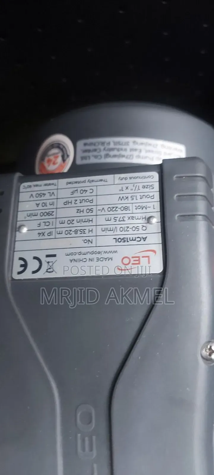 Leo 2hp Wetar Pump H Max 37