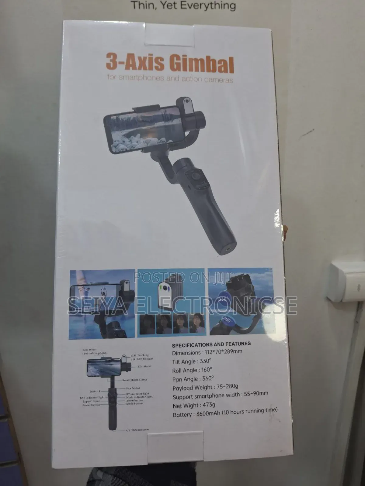 F10 Pro Max 3- Axis Gimbal Stabilizer Face Tracking