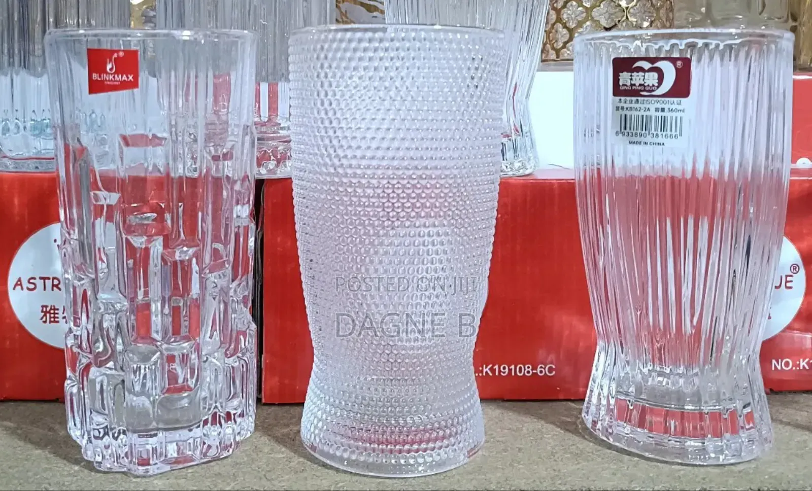Quality Water Glassware የውሀ ብርጭቆ