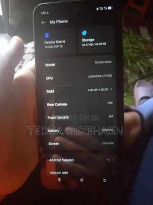 Tecno Pop 10 64 GB Black