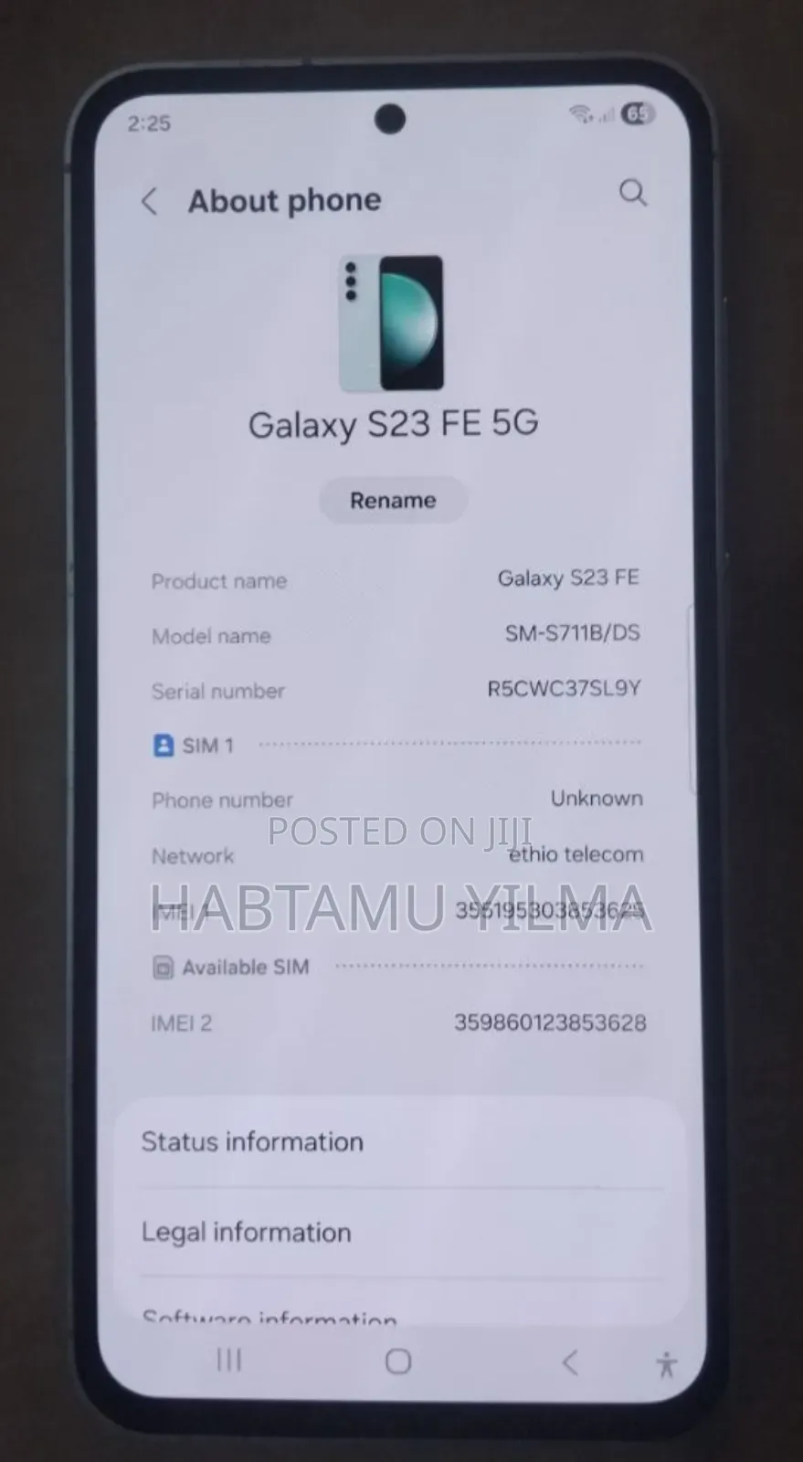 New Samsung Galaxy S23 FE 128 GB Blue