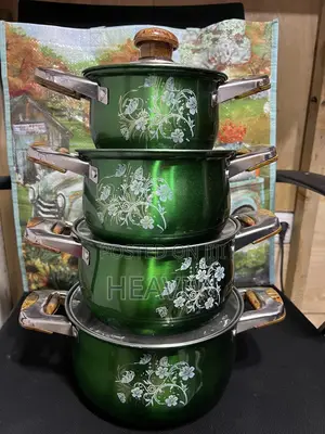 4in 1 Green Stainless Steel Panset