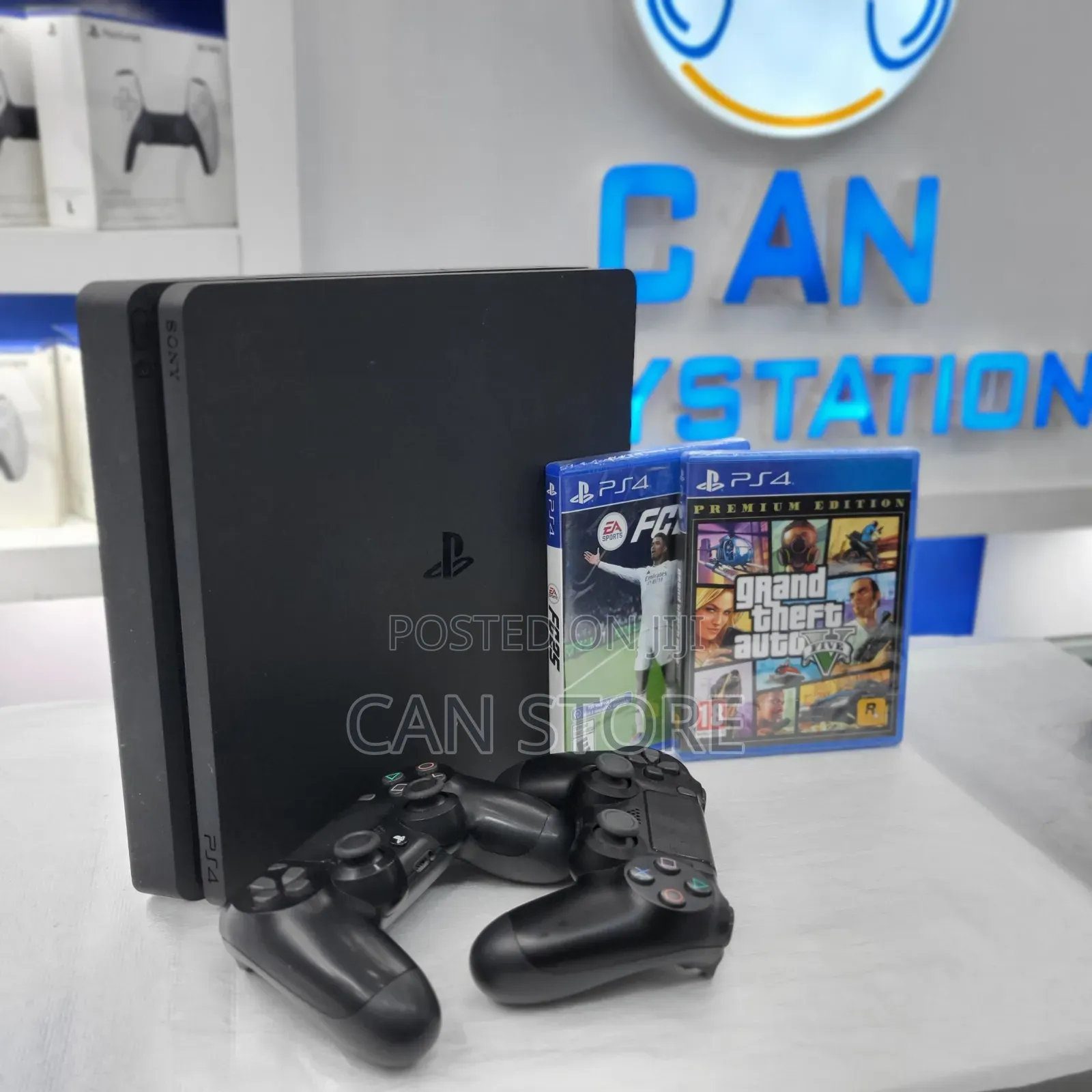 Playstation 4slim With 2joystick Fc26 የተጫነበት 500gb