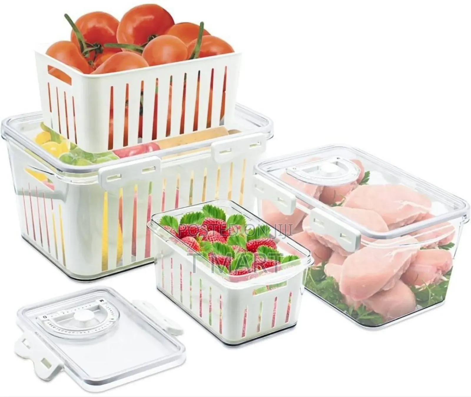 4pcs Storage Box For Fruit,Meat And Vegetables