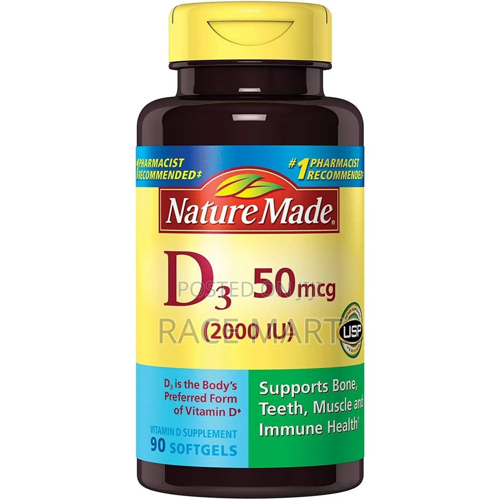 Nature's Made Vitamin D3 2000iu (50mg)