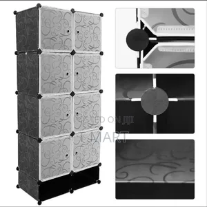 Plastic And Metal Cubic Cloth Cabinet