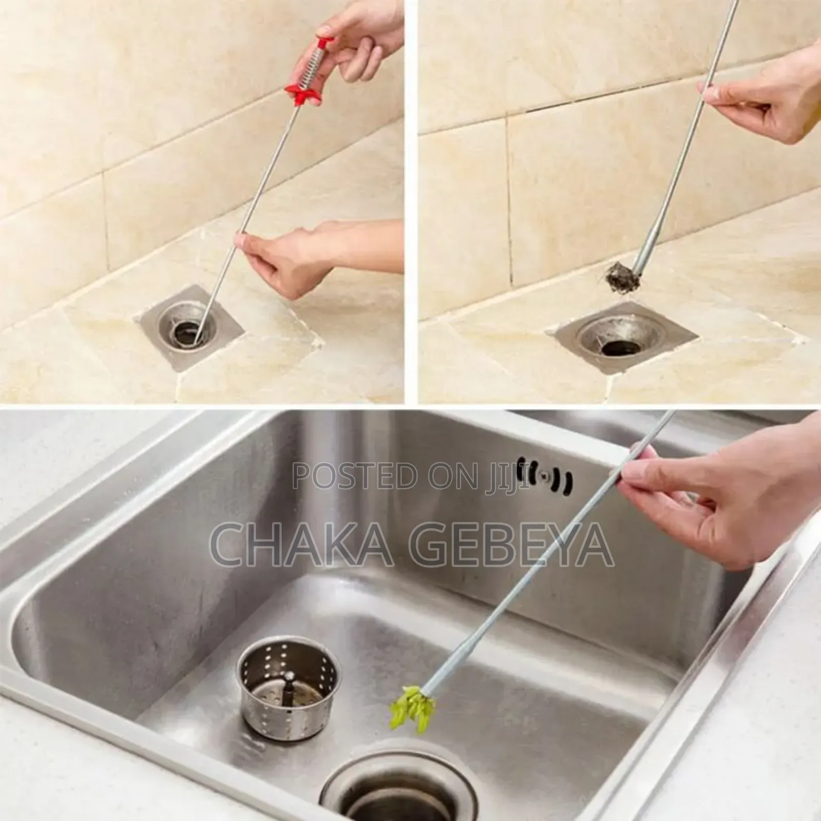 Emergency Pipe Cleaner - Manual Auger for Hair, Soap,
