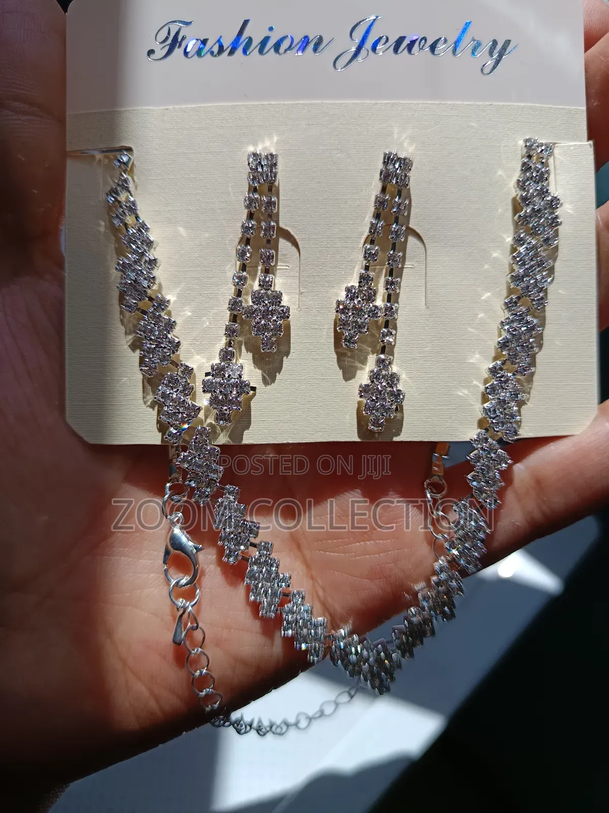 Shiny Bridal Necklace Earring Set – Elegant New