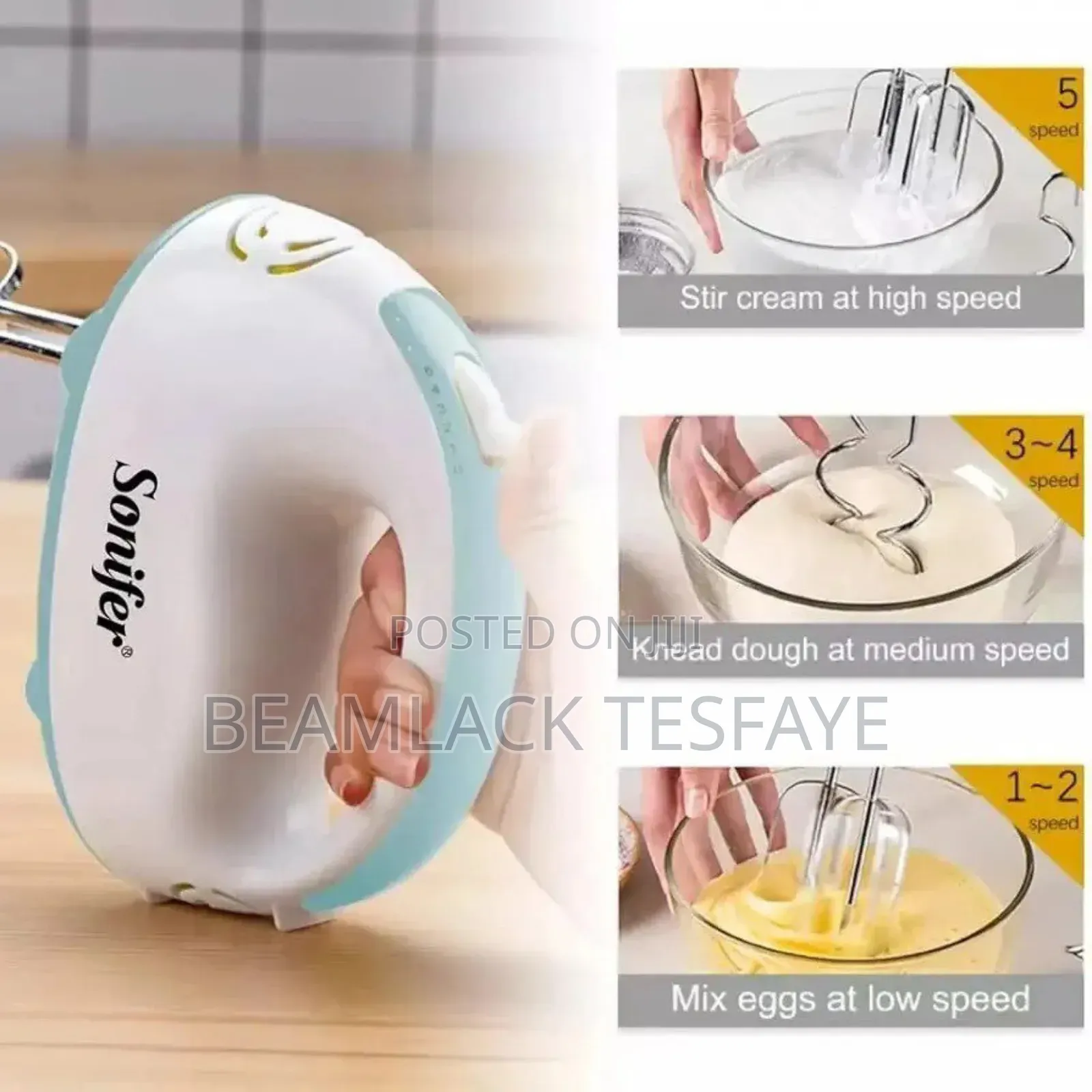 5 Speed Electric Hand Mixer With Full Copper Motor