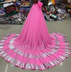 የህንድ 6 ሜትር ሽፎን ጨርቆች