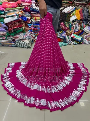 የህንድ 6 ሜትር ሽፎን ጨርቆች