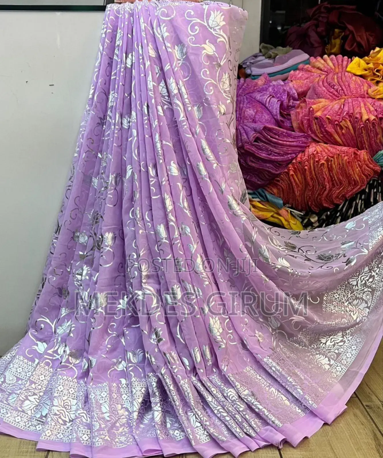 የህንድ 6 ሜትር ሽፎን ጨርቆች