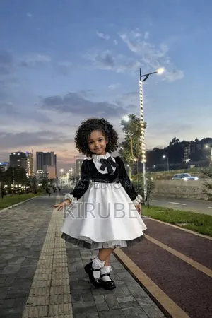 Elegant Black White Girls Party Dress – Dyk Kids (Custom Made)
