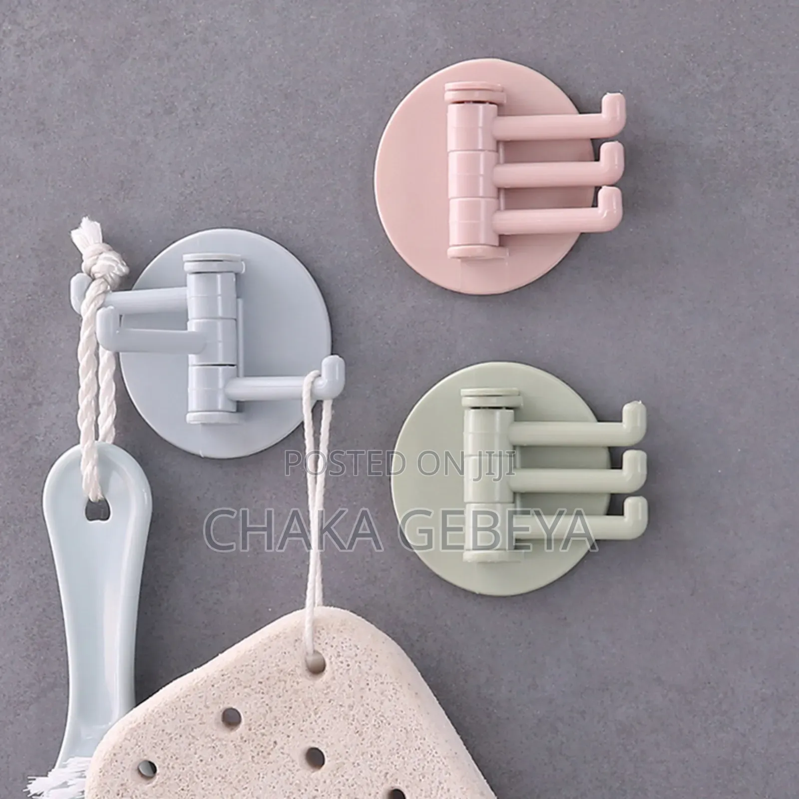 3-Arm Rotating Wall Hook | 180° Swing for Keys, Bags Hats