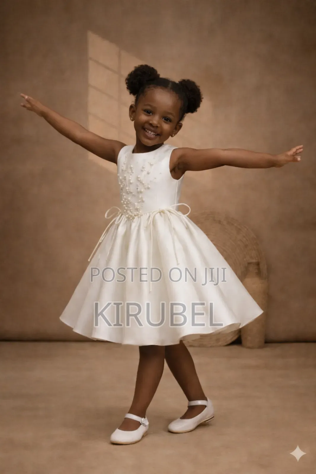 Elegant White Baby Girl Party Dress – Dyk Kids (Custom Made)