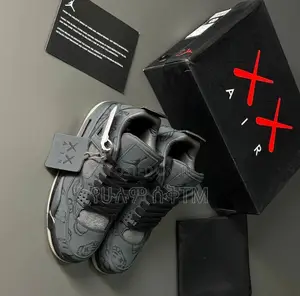 Original Air Jordan 4 Retro X Kaws ‘Dark Gray’ Men’S Shoes