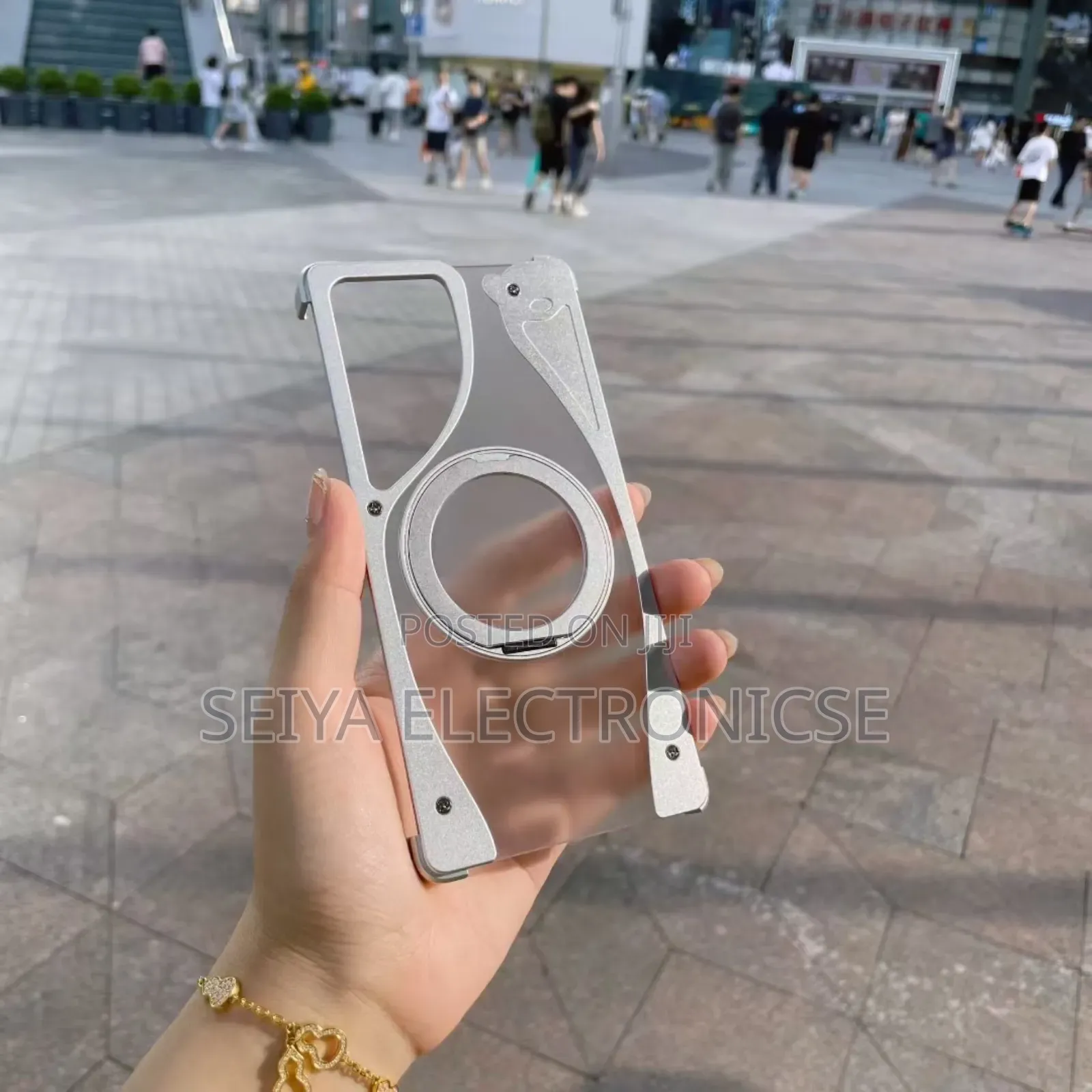 Samsung Ultra S22 Transparente Freamlass Metal Case Cover