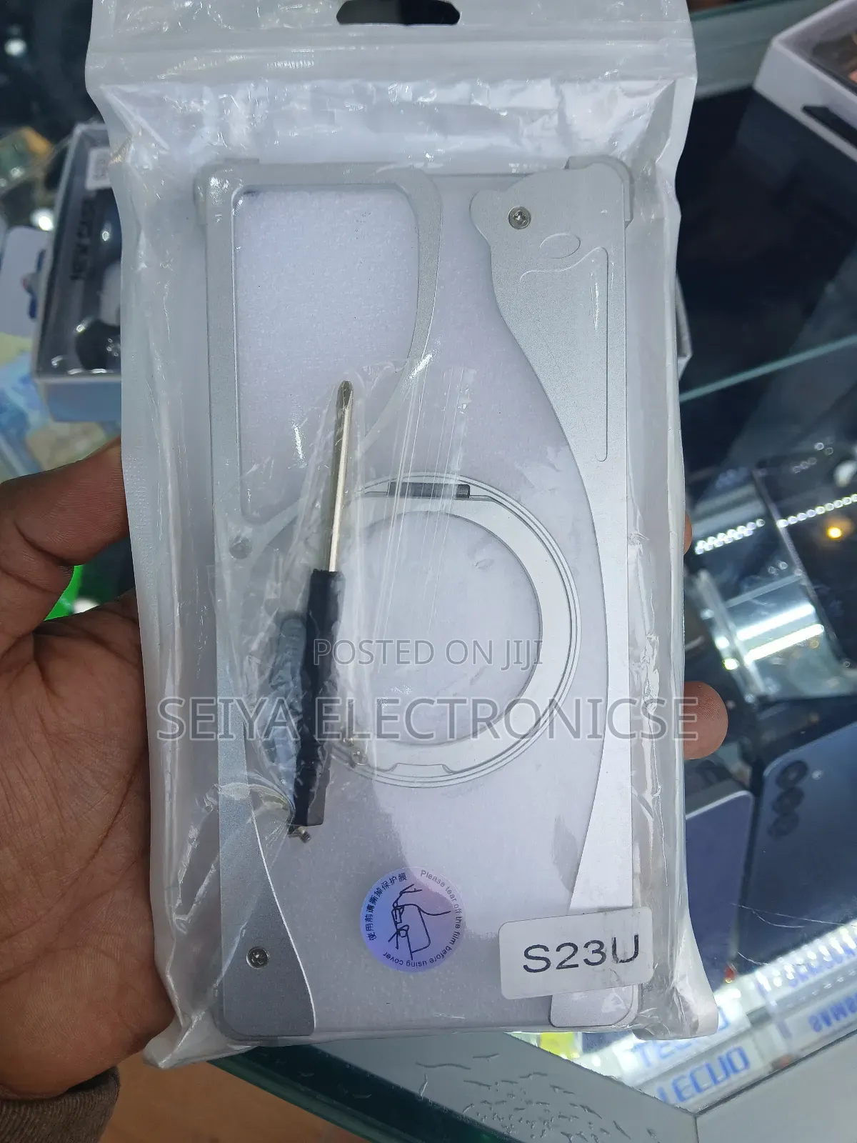 Samsung Ultra S22 Transparente Freamlass Metal Case Cover