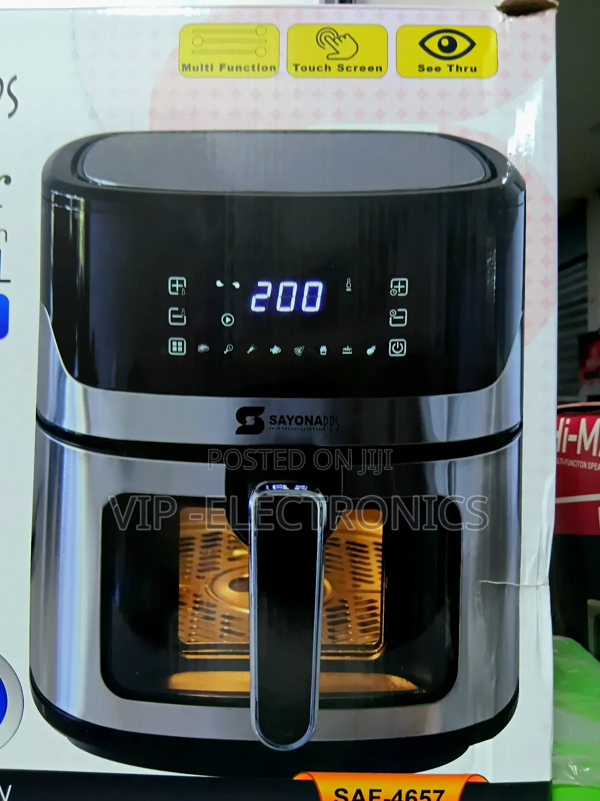 Sayona Air Fryer With 8-Multi Food Selection Digital 6.5l