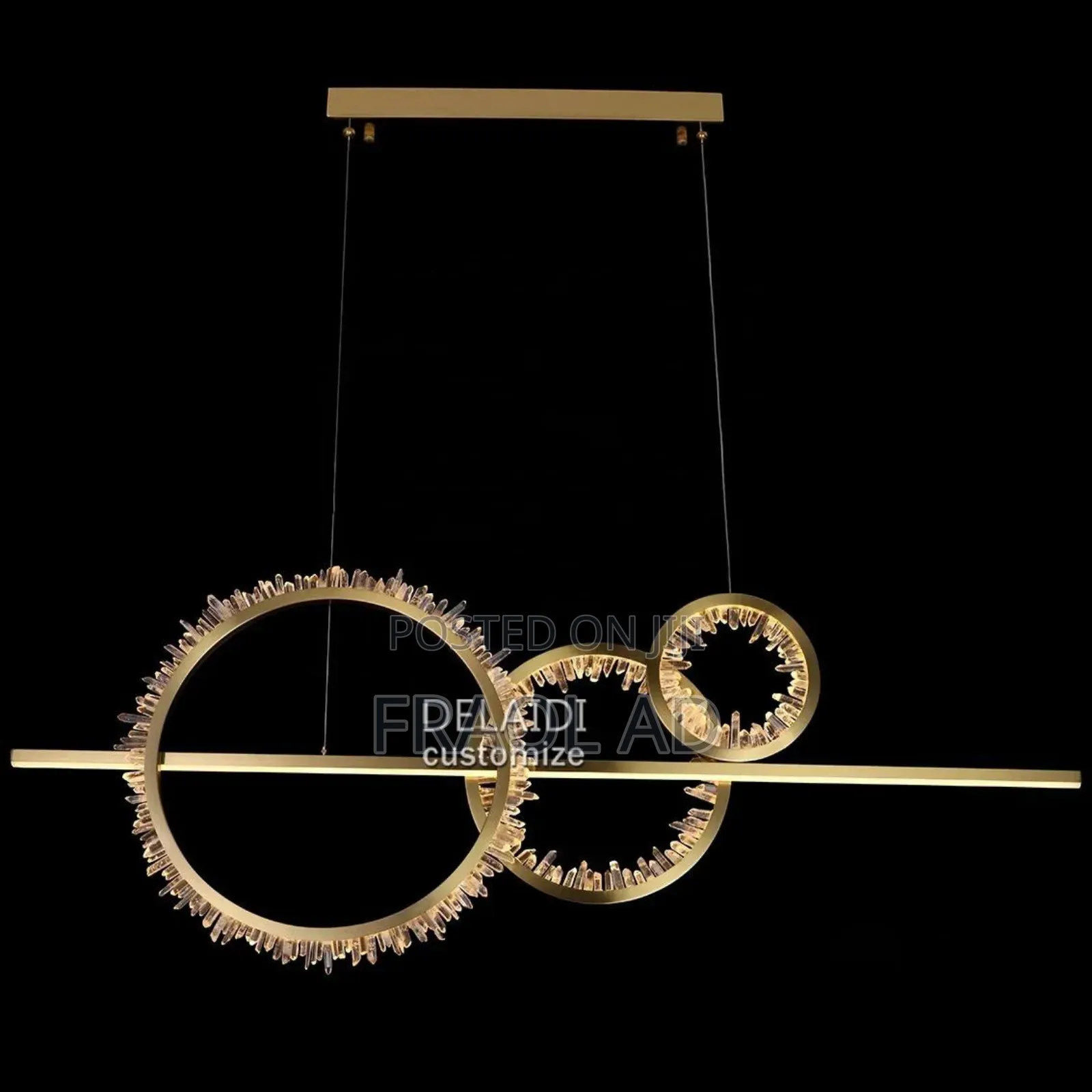 Modern Luxury Hanging Light With Crystals